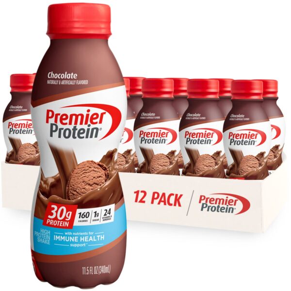 Premier Protein Shake, Chocolate, 30g Protein 1g Sugar 24 Vitamins Minerals Nutrients