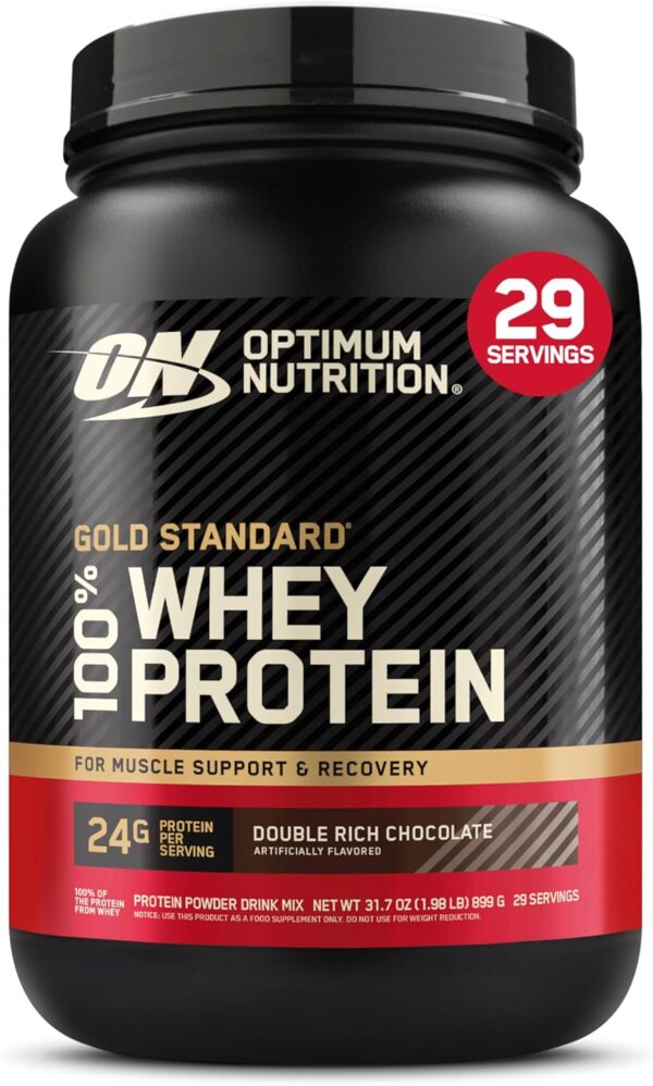 Optimum Nutrition Gold Standard 100% Whey Protein Powder, Double Rich Chocolate