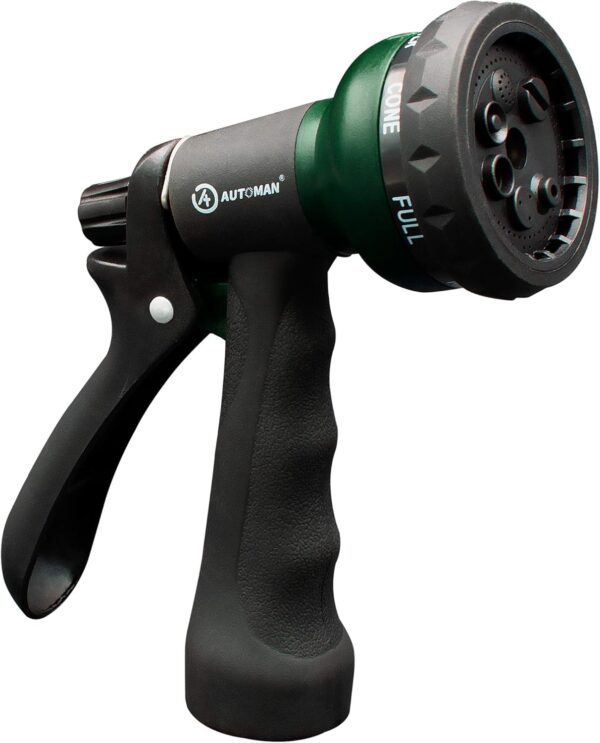 AUTOMAN-Garden-Hose-Nozzle, ABS Water Spray Nozzle with 7 Adjustabl