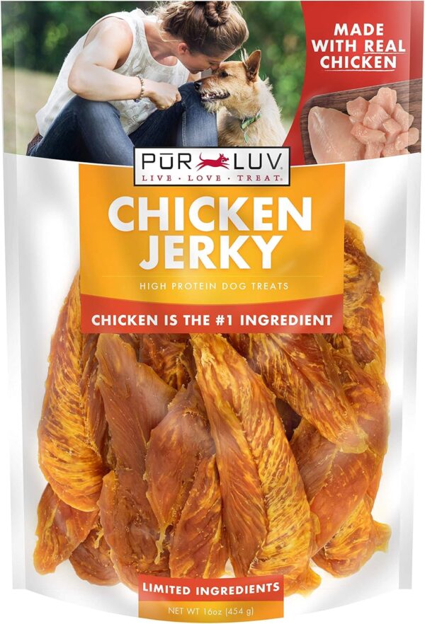Dog Treats, Chicken Jerky for Dogs, Made with 100% Real Chicken Breast, 16 Ounces